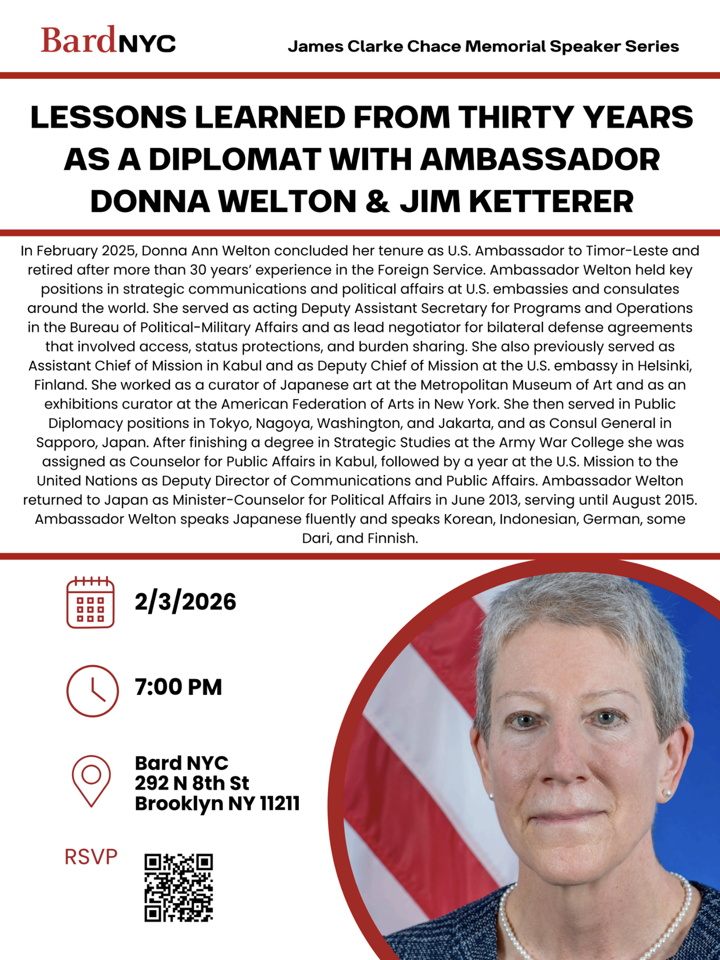 Lessons Learned from 30 Years as a Diplomat with Ambassador Donna Welton &amp; Jim Ketterer